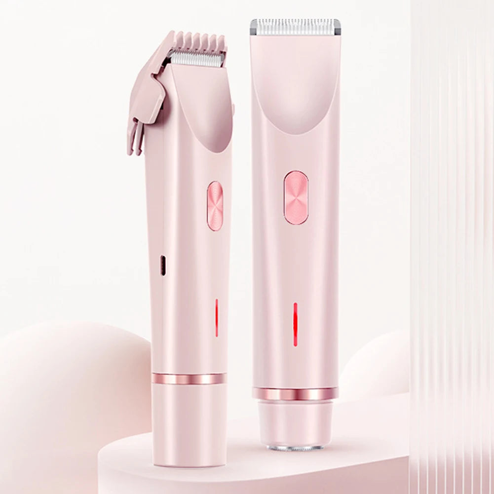 Dual Head Hair Trimer Women Electric Razors Rechargeable Wet Dry Painless Shaer Machine Hair Remoer for Body Private Areas