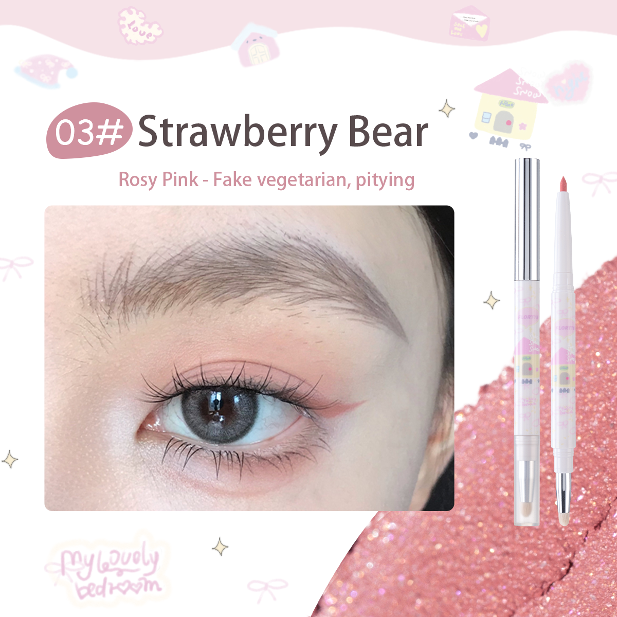 Charming Flortte Bread Bear Magic Eyeliner